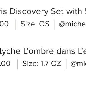 Collection of perfumes for Michelle